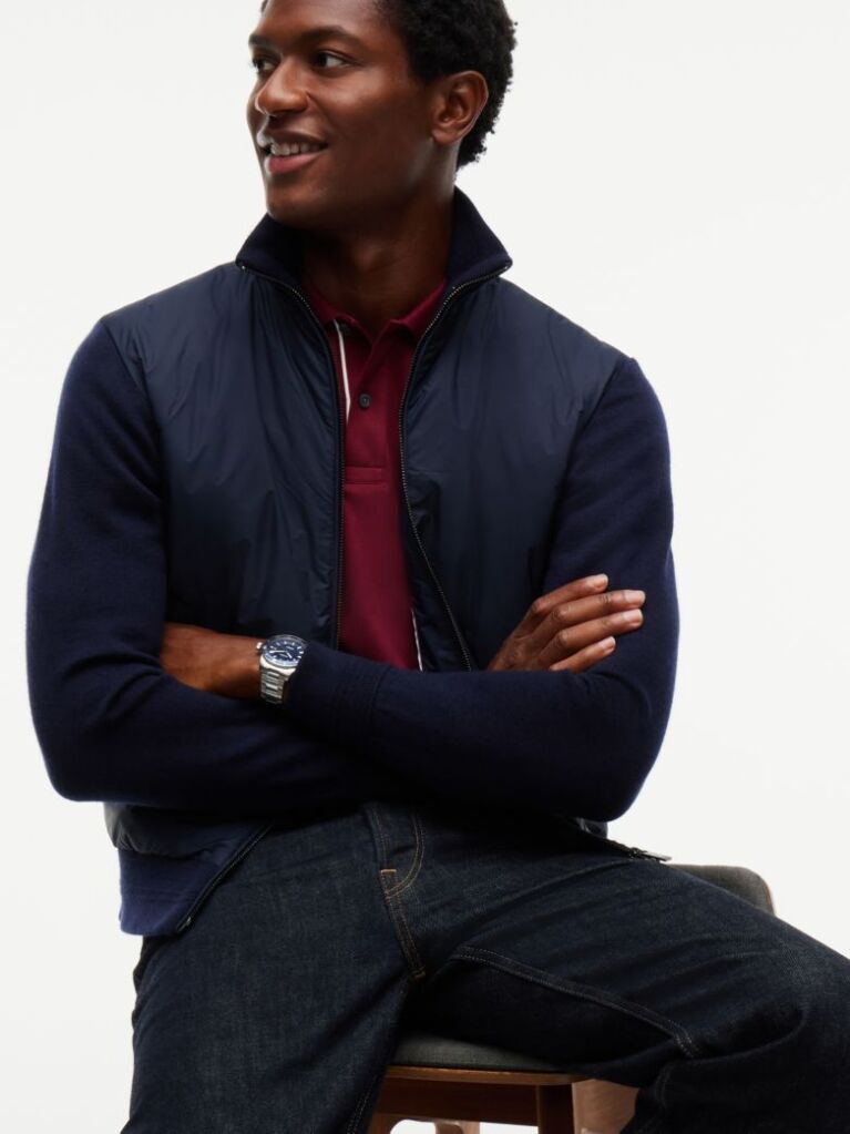 Blue New York Label Wool Blend Jacket  Men