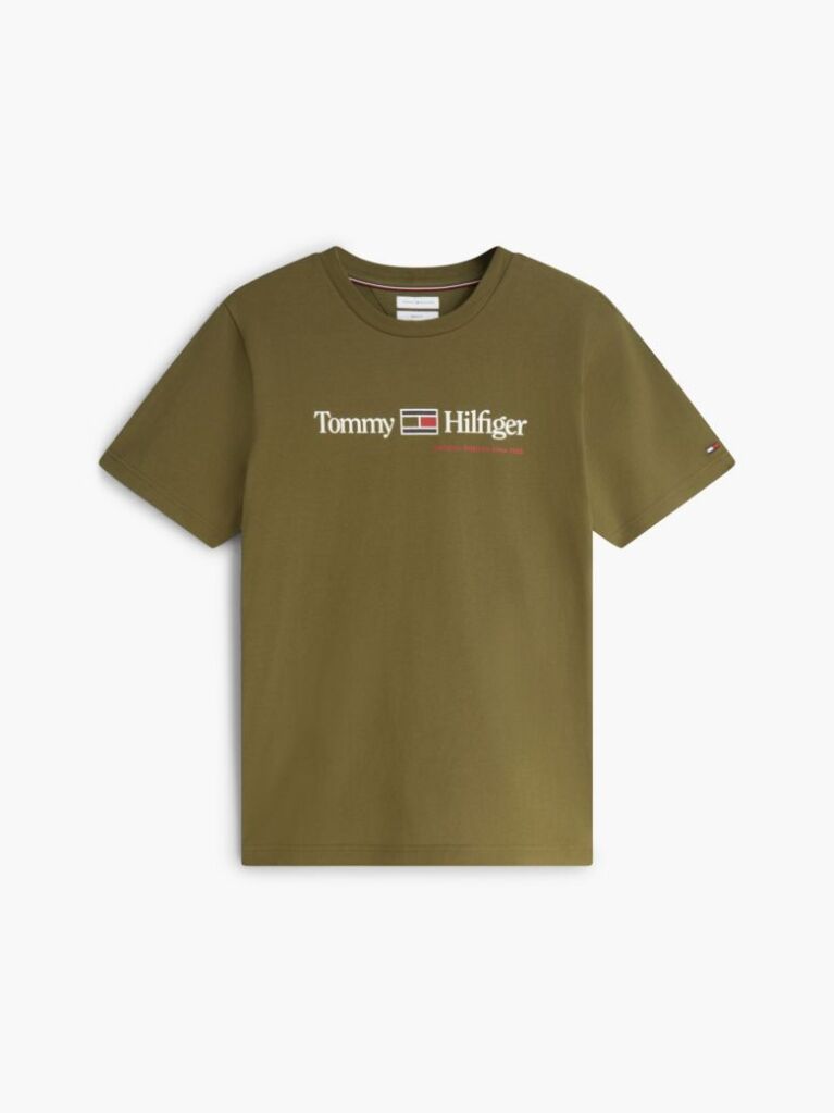Green Logo Jersey Crew Neck T-Shirt  Men