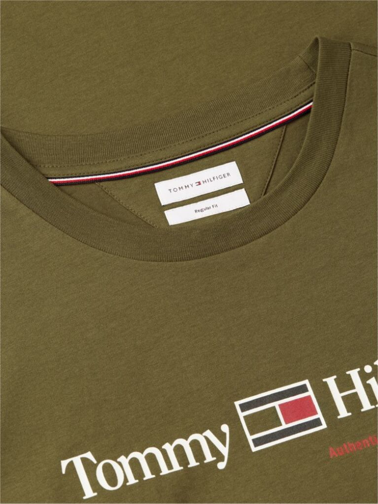 Green Logo Jersey Crew Neck T-Shirt  Men