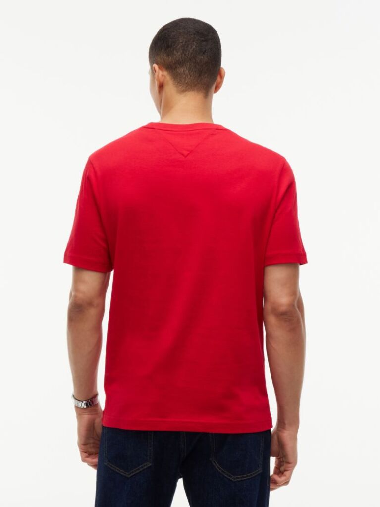 Red Logo Jersey Crew Neck T-Shirt  Men