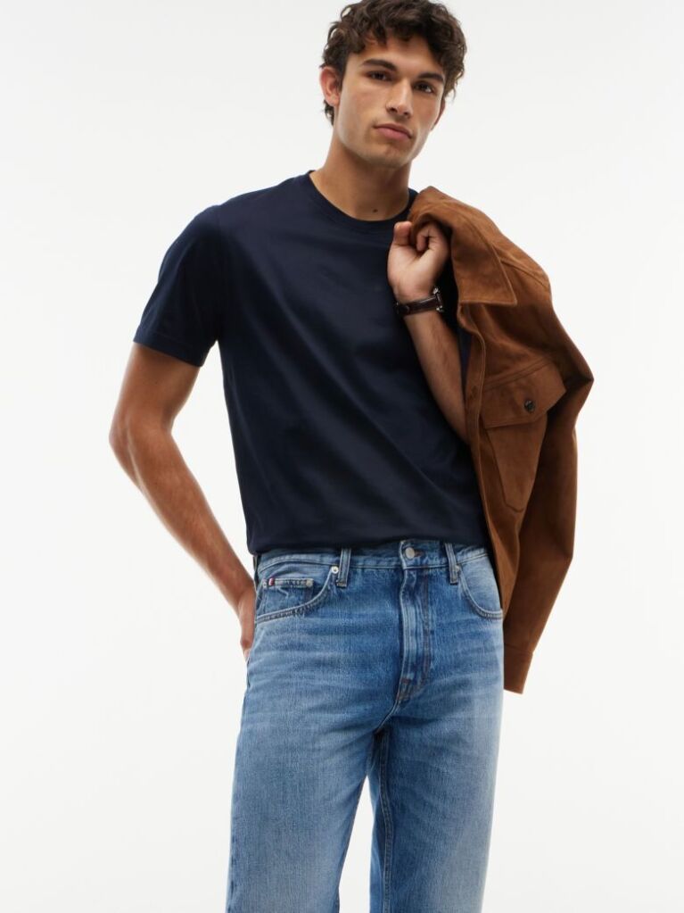 Blue Dover Regular Straight Faded Jeans  Men