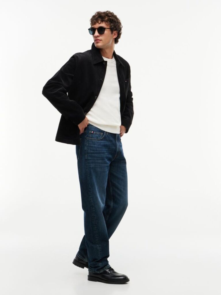 Blue Dover Regular Straight Whiskered Jeans  Men