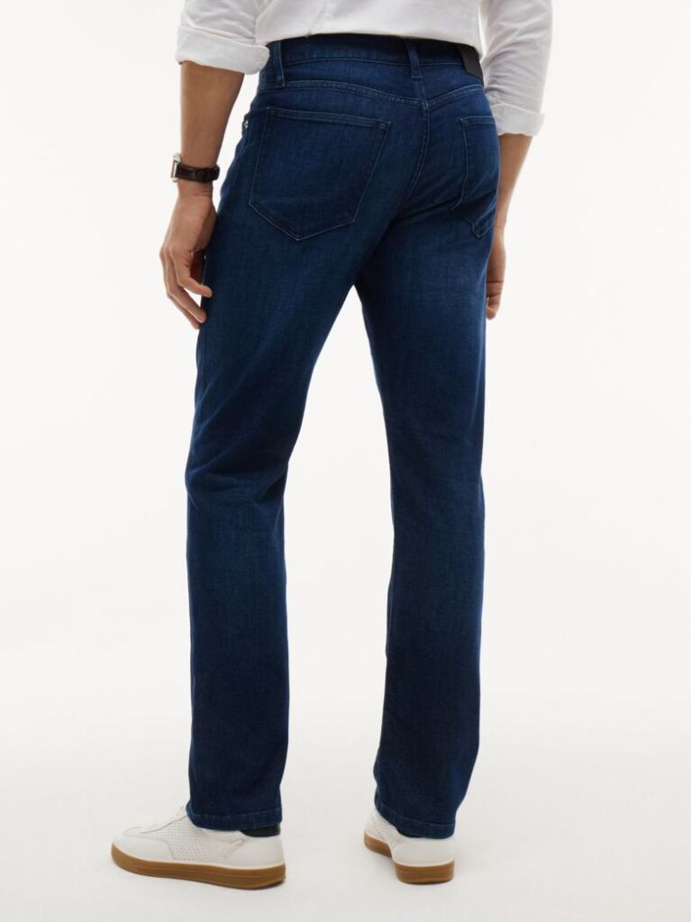 Blue Denton Slim Straight Faded Jeans  Men