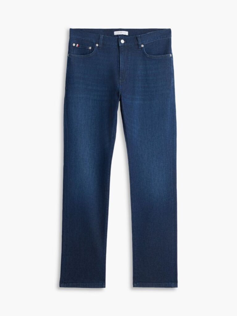 Blue Denton Slim Straight Faded Jeans  Men