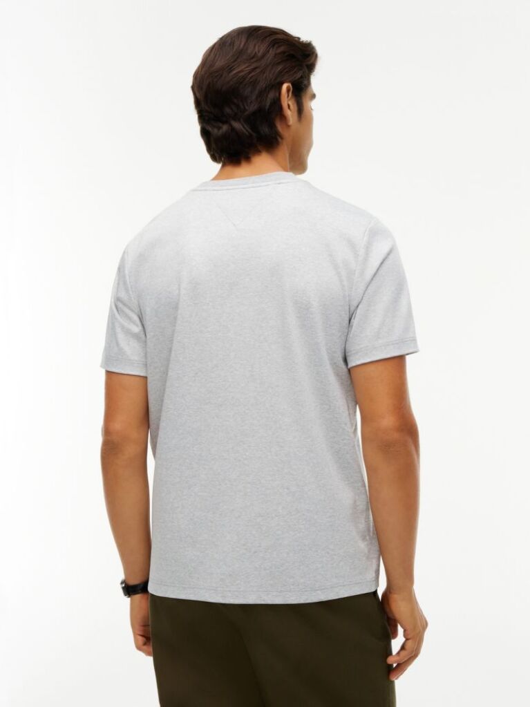 Grey Embossed Logo Interlock Knit T-Shirt  Men