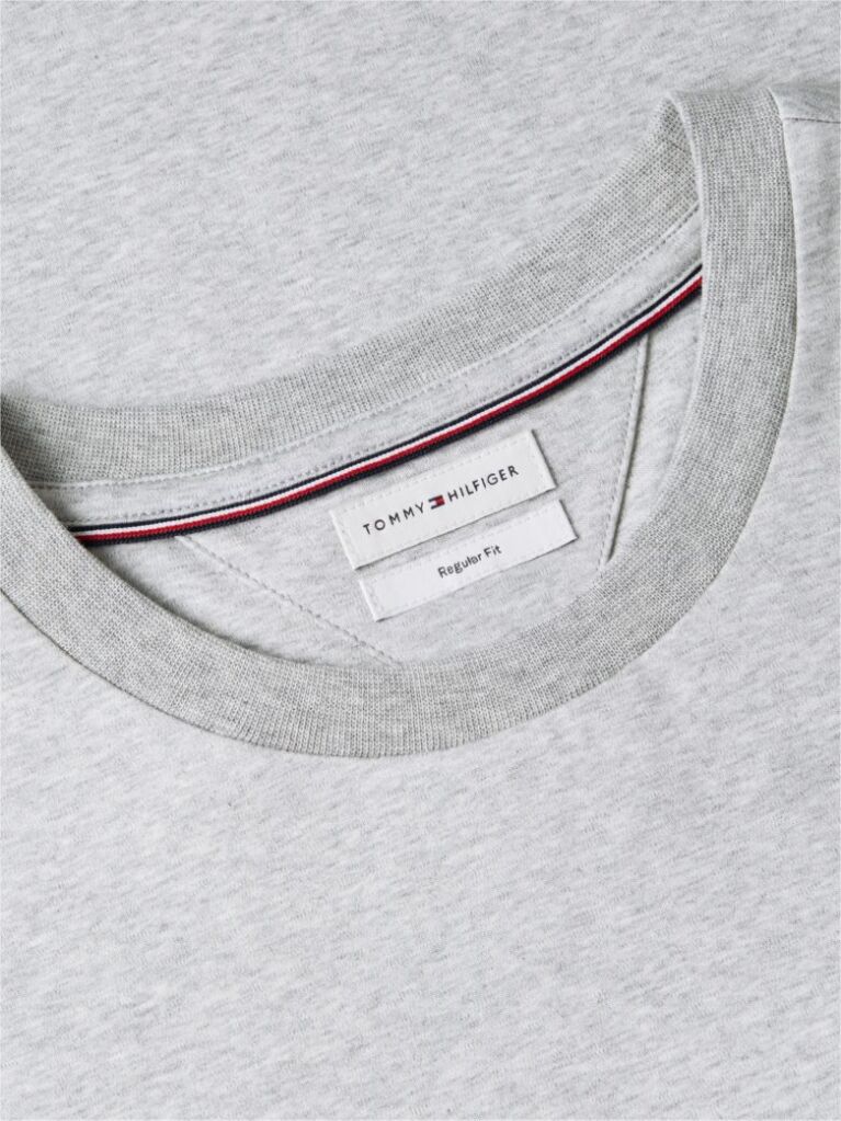 Grey Embossed Logo Interlock Knit T-Shirt  Men