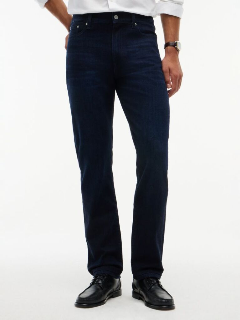 Blue Denton Slim Straight Jeans  Men
