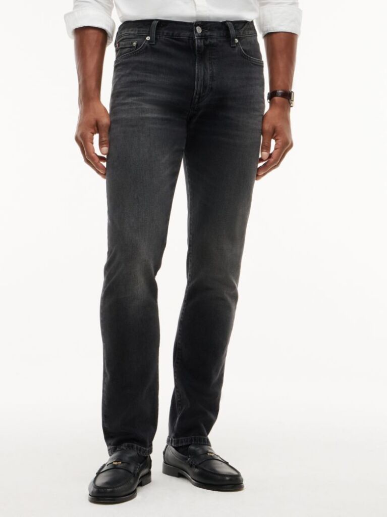 Grey Denton Slim Straight Faded Jeans  Men