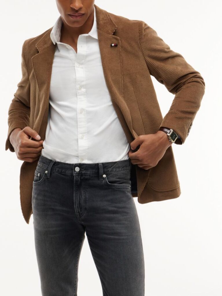 Grey Denton Slim Straight Faded Jeans  Men