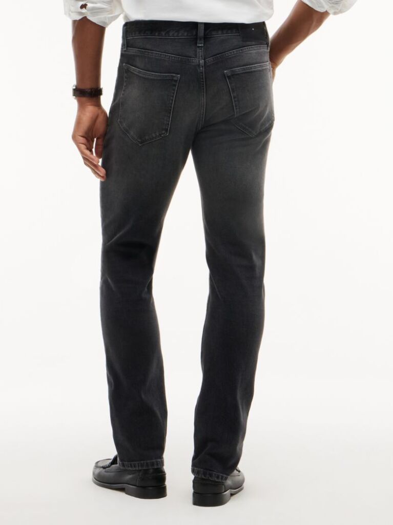 Grey Denton Slim Straight Faded Jeans  Men