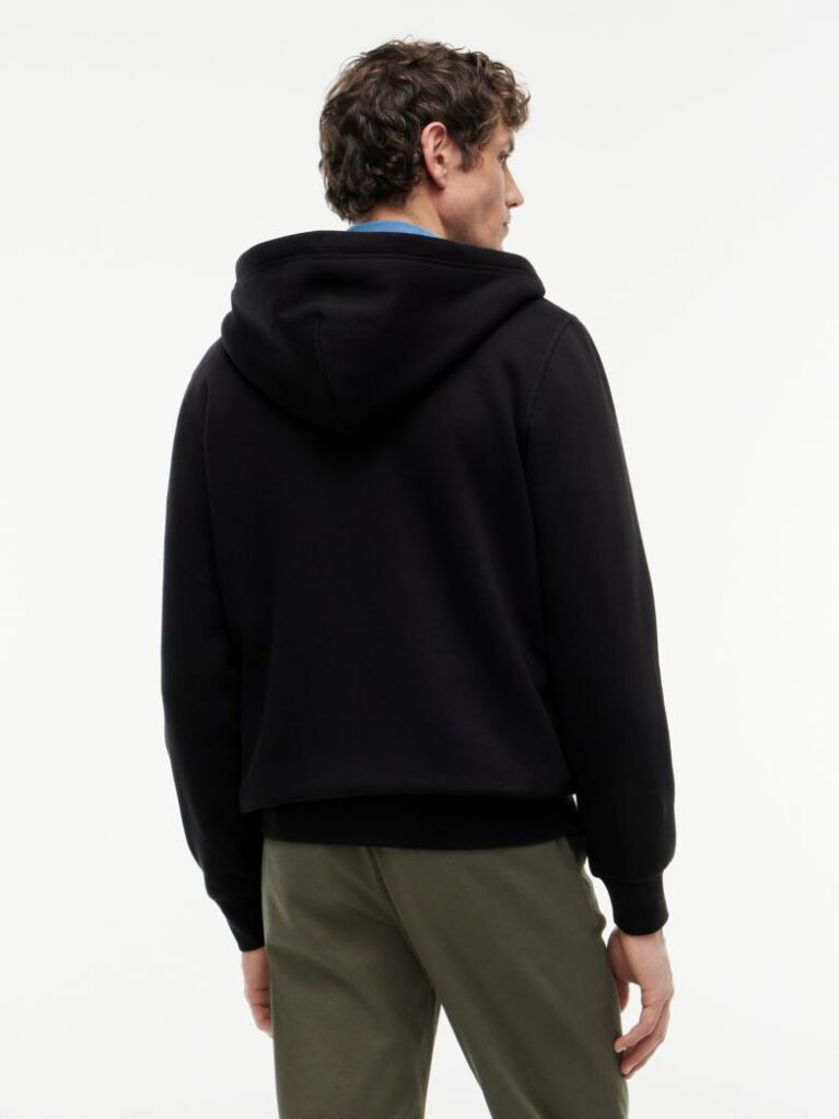 Black Flag Embroidery Fleece Zip-Thru Hoody  Men