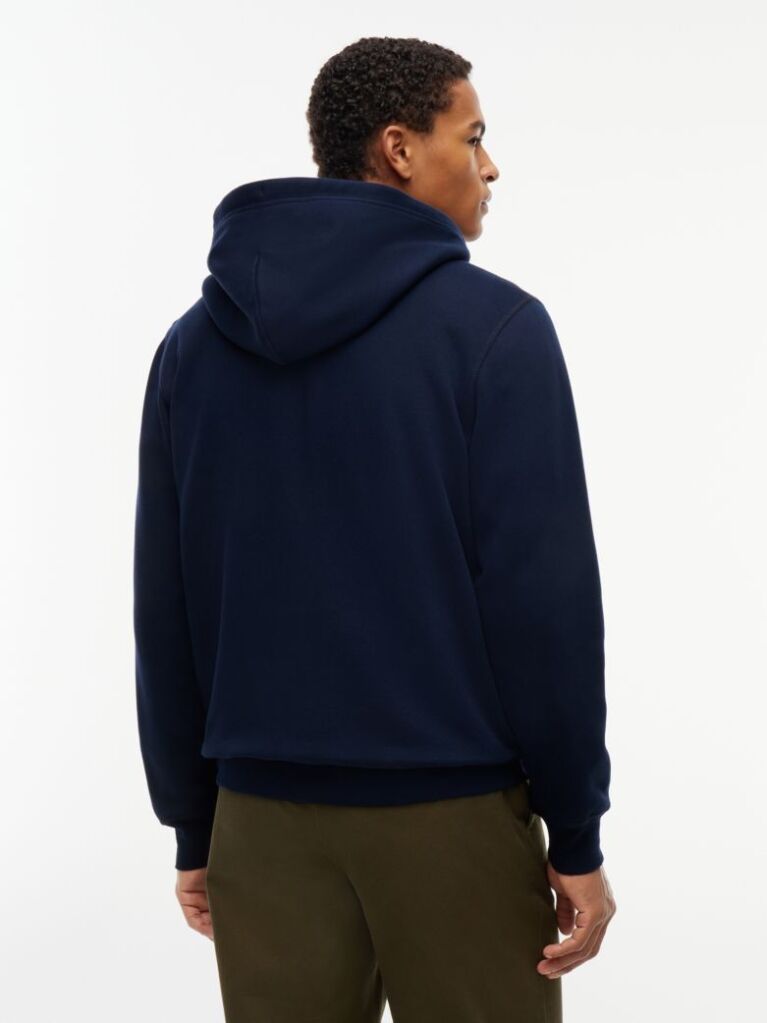 Blue Flag Embroidery Fleece Zip-Thru Hoody  Men