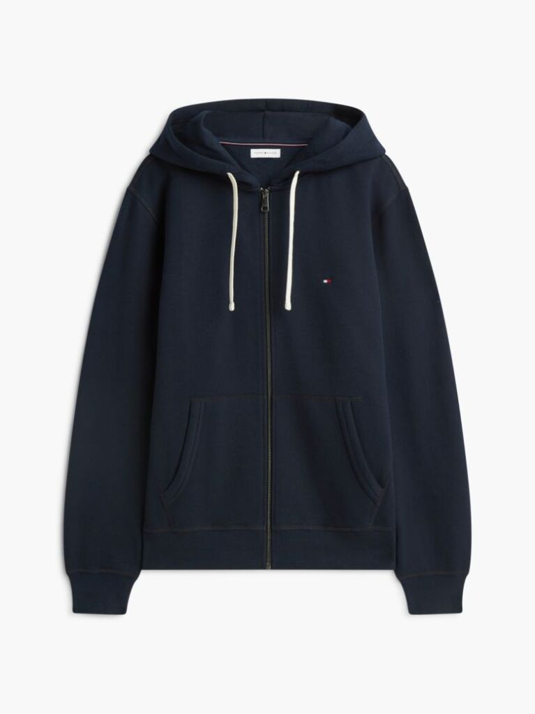 Blue Flag Embroidery Fleece Zip-Thru Hoody  Men