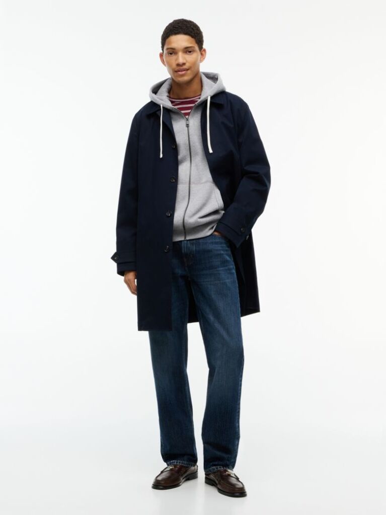 Grey Flag Embroidery Fleece Zip-Thru Hoody  Men