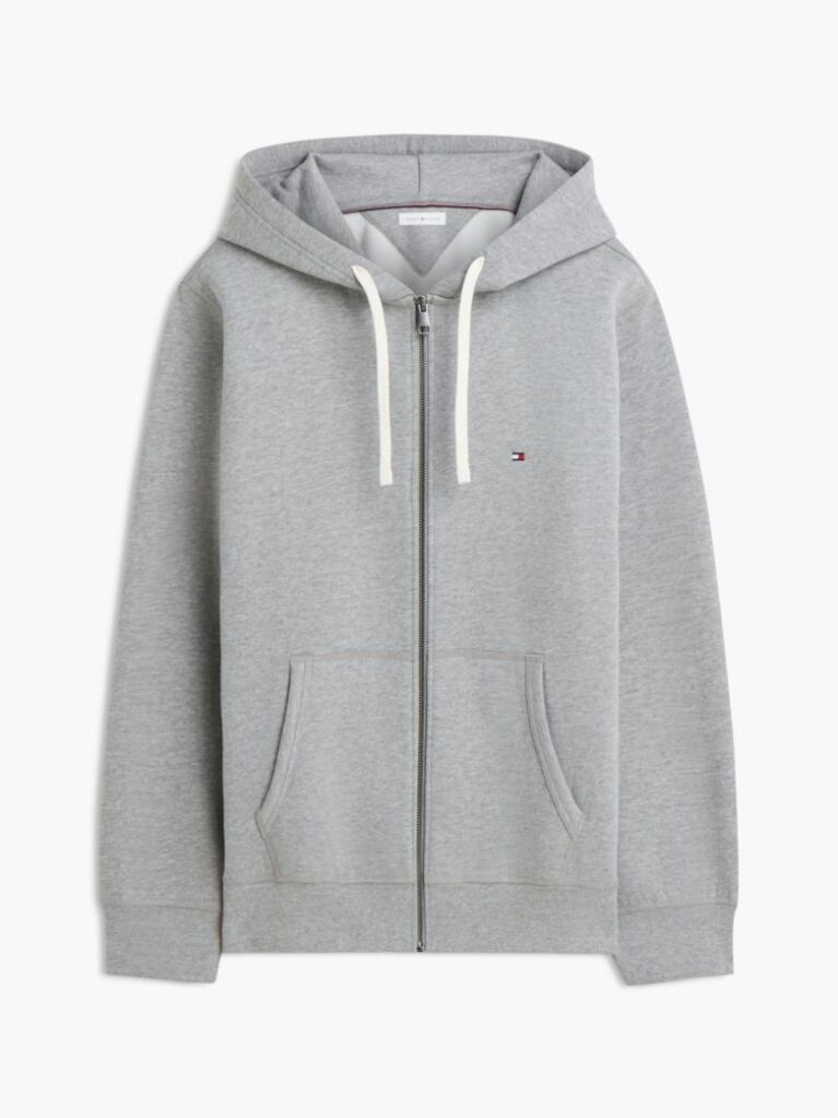 Grey Flag Embroidery Fleece Zip-Thru Hoody  Men