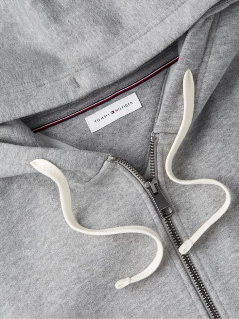 Grey Flag Embroidery Fleece Zip-Thru Hoody  Men