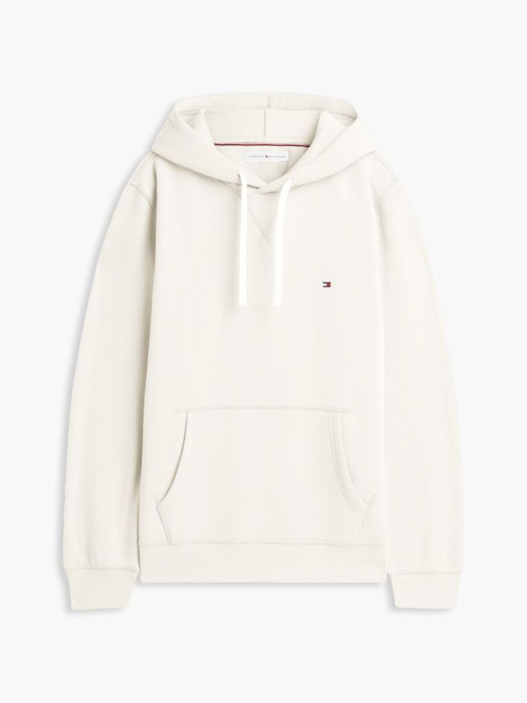 Beige Flag Embroidery Fleece Zip-Thru Hoody  Men