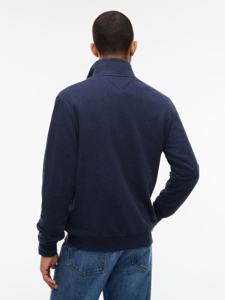 Blue Global Stripe Terry Quarter-Zip Sweatshirt  Men