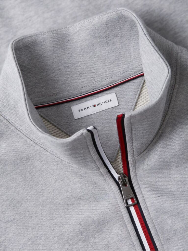 Grey Global Stripe Terry Quarter-Zip Sweatshirt  Men