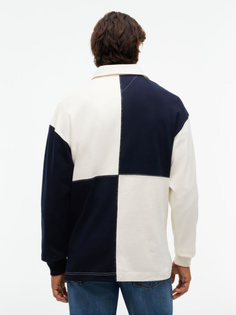 Multi Varsity Colour-Blocked Relaxed Rugby Shirt  Men