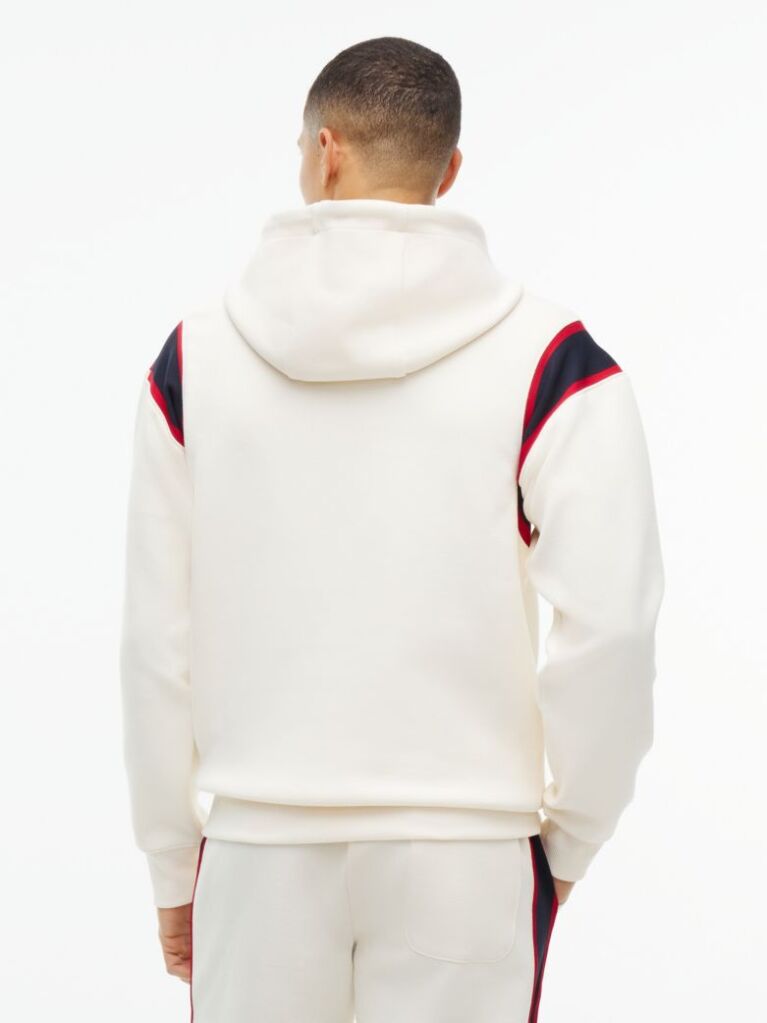 Μπεζ Hoody Με Varsity Λογότυπο Και Λεπτομέρεια Σε Αντίθεση  Άνδρες