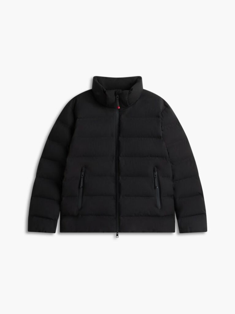 Black Performance Tech Padded Hooded Jacket  Men
