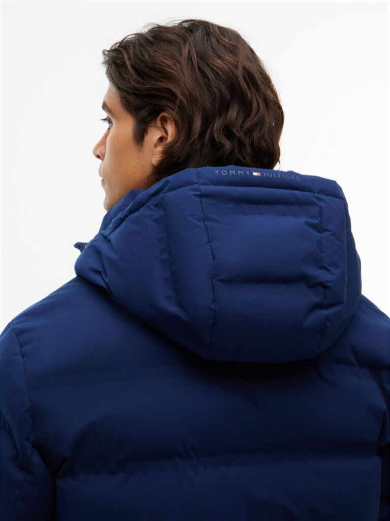Blue Performance Tech Padded Hooded Jacket  Men