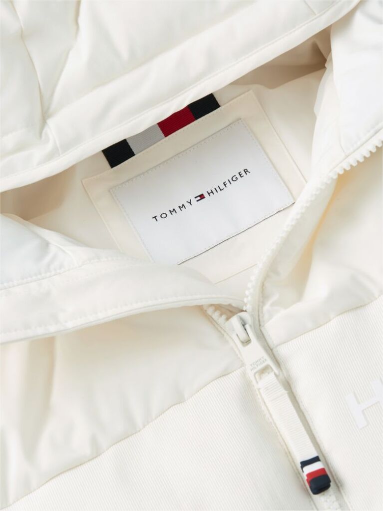 Beige Double-Layer Hooded Puffer Jacket  Men