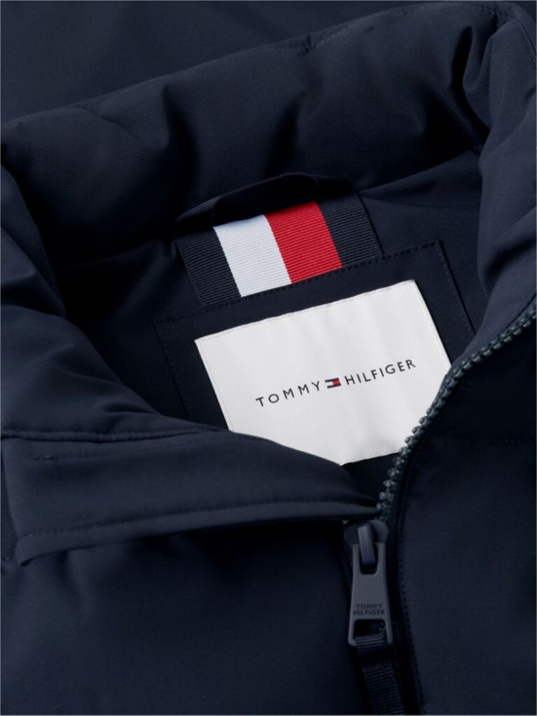 Blue Tonal Logo Quilted Gilet  Men