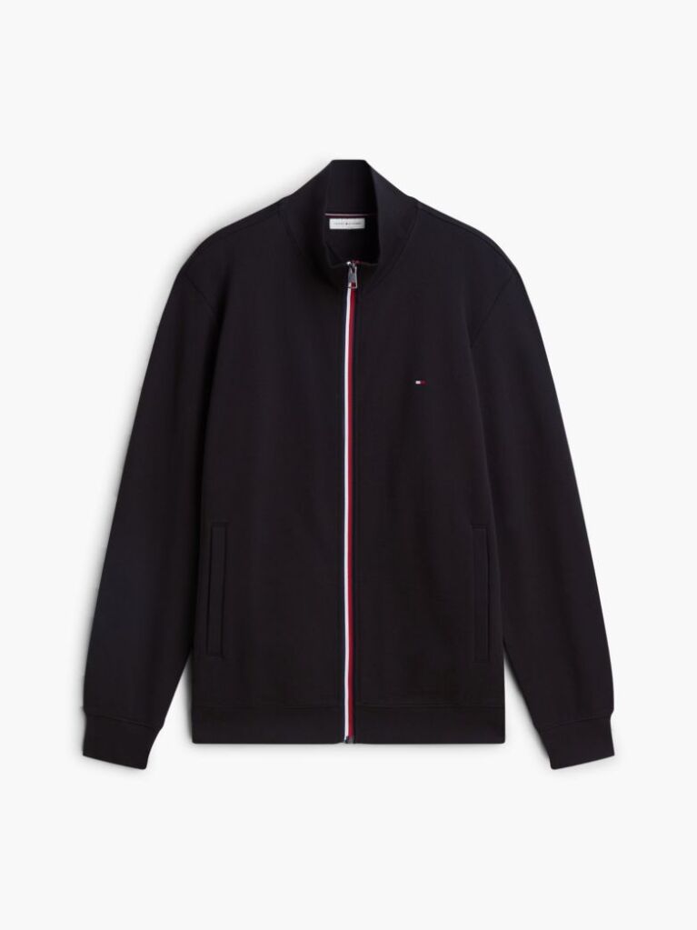 Black Global Stripe Terry Track Jacket  Men