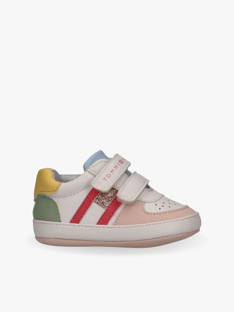 Multi Logo Hook And Loop Sneakers  Girls