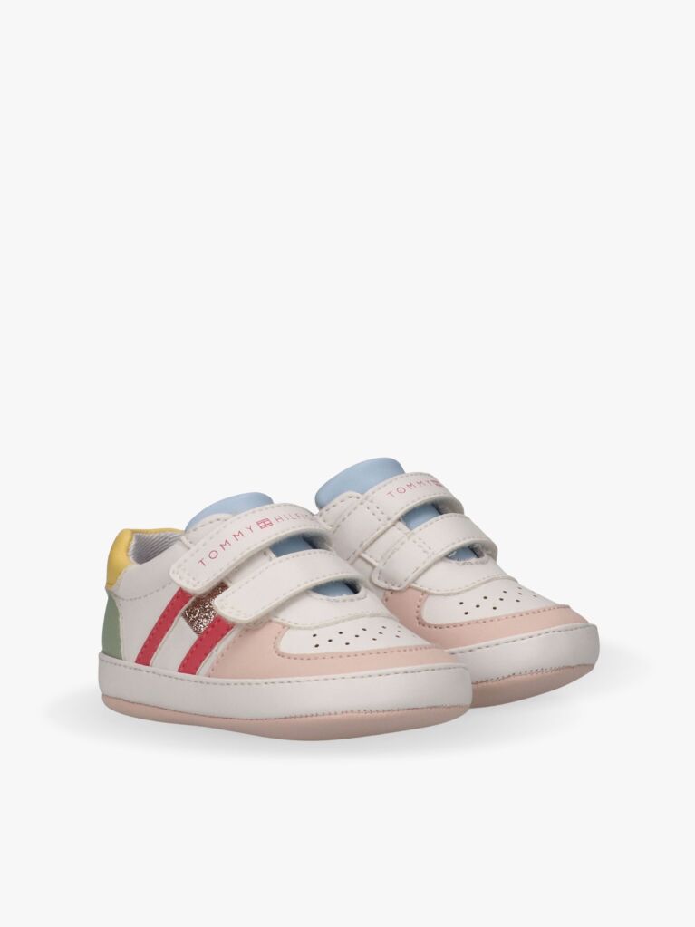 Multi Logo Hook And Loop Sneakers  Girls