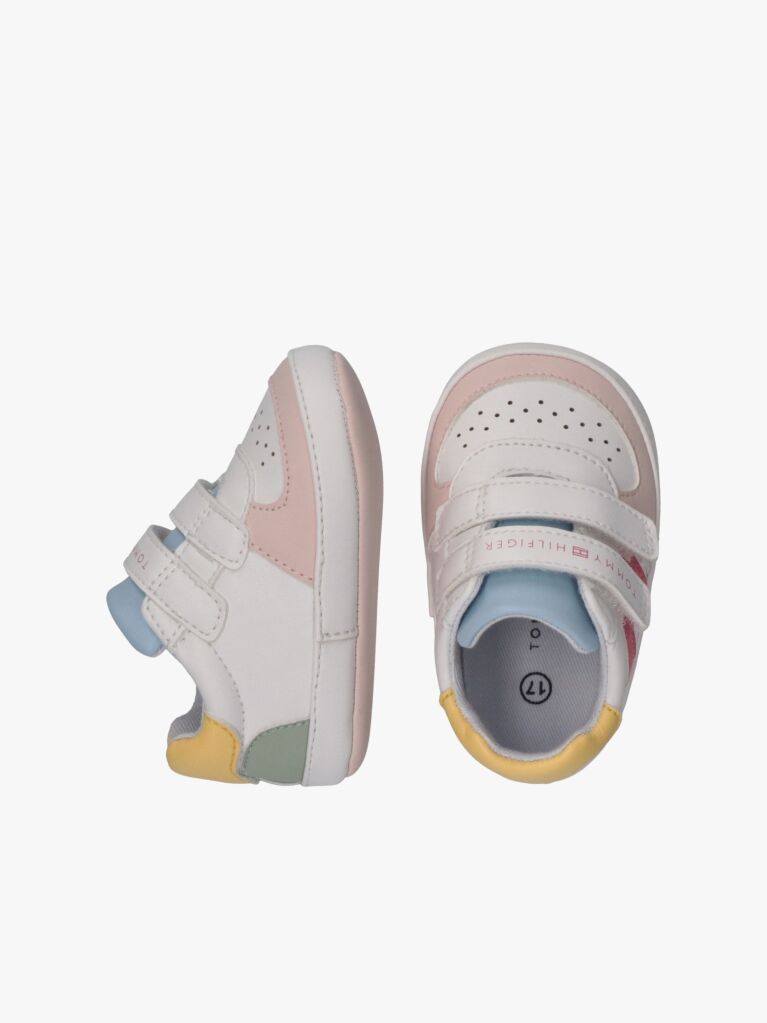 Multi Logo Hook And Loop Sneakers  Girls