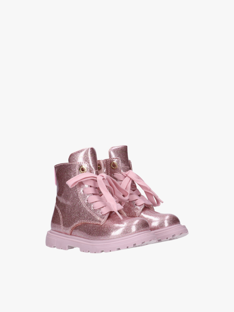 Pink Lace-Up Ankle Boots  Girls