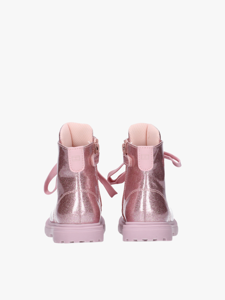 Pink Lace-Up Ankle Boots  Girls