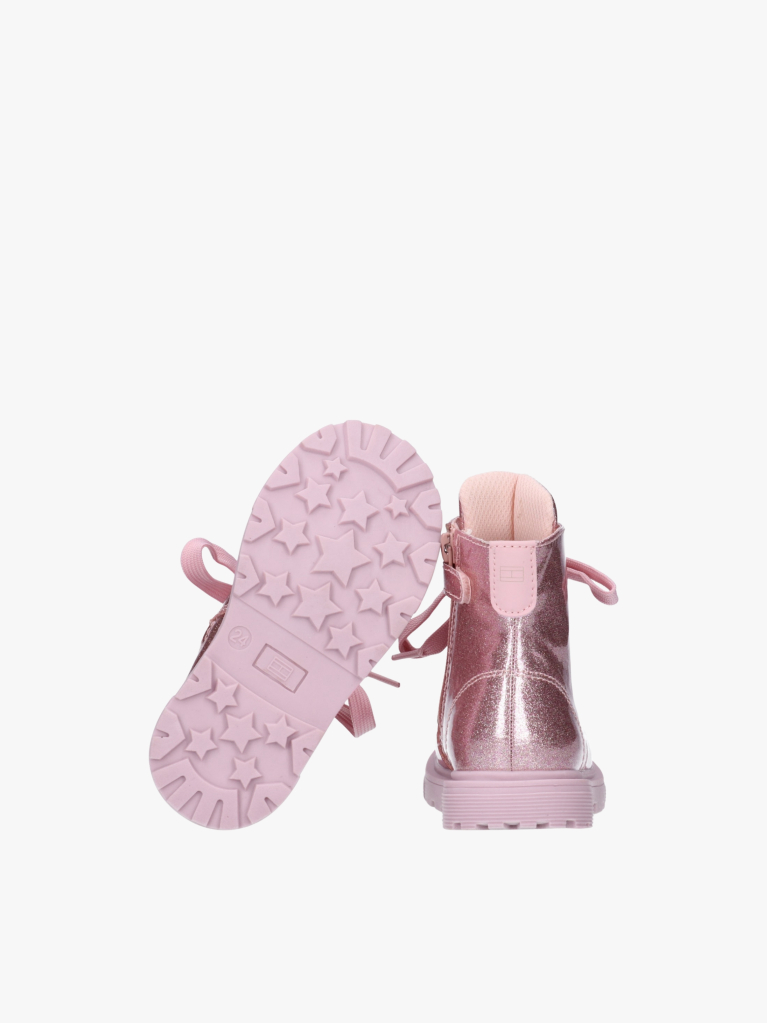 Pink Lace-Up Ankle Boots  Girls
