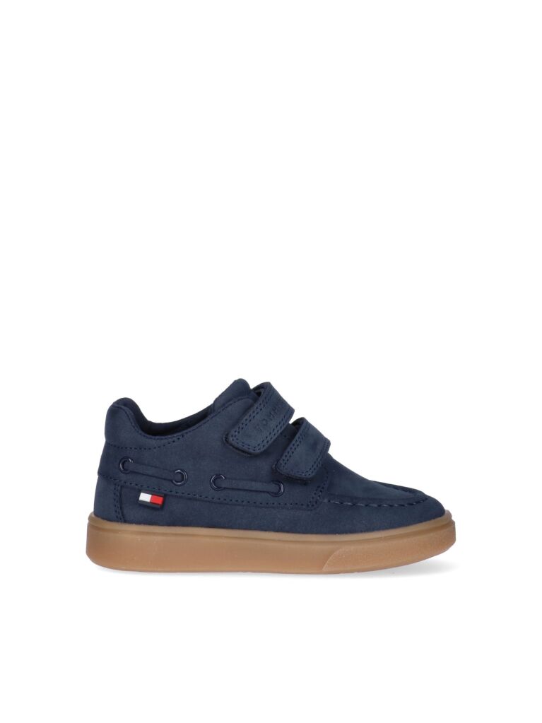 Μπλε Παπούτσια Boat Με Velcro  Παιδί Unisex