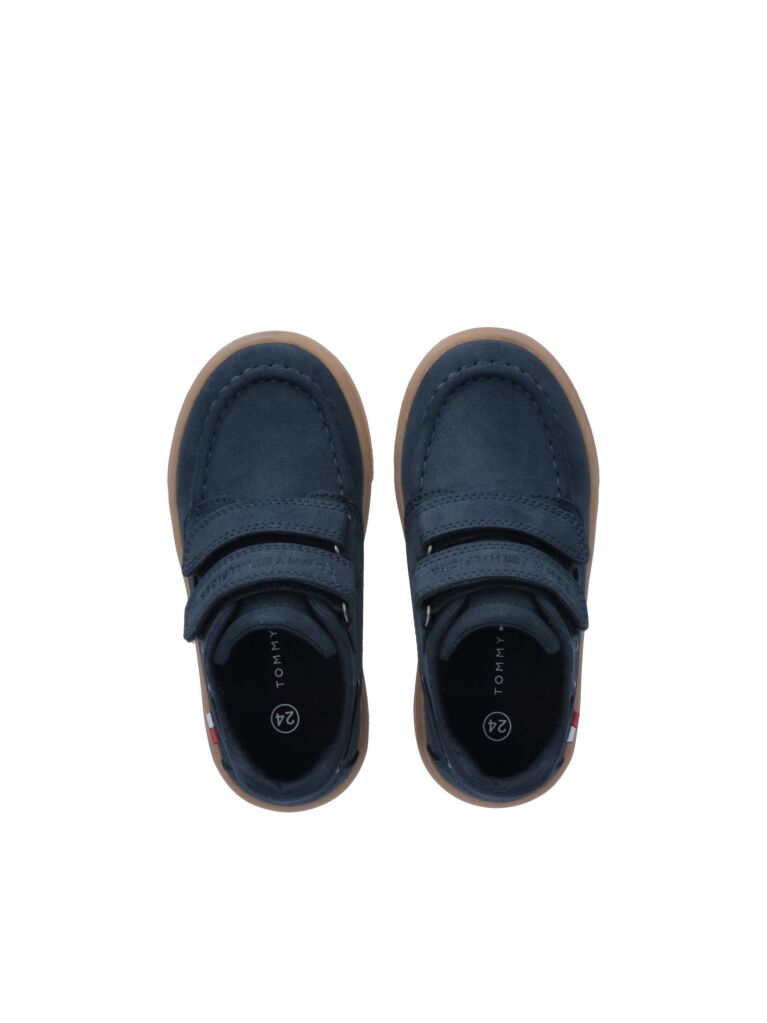 Μπλε Παπούτσια Boat Με Velcro  Παιδί Unisex