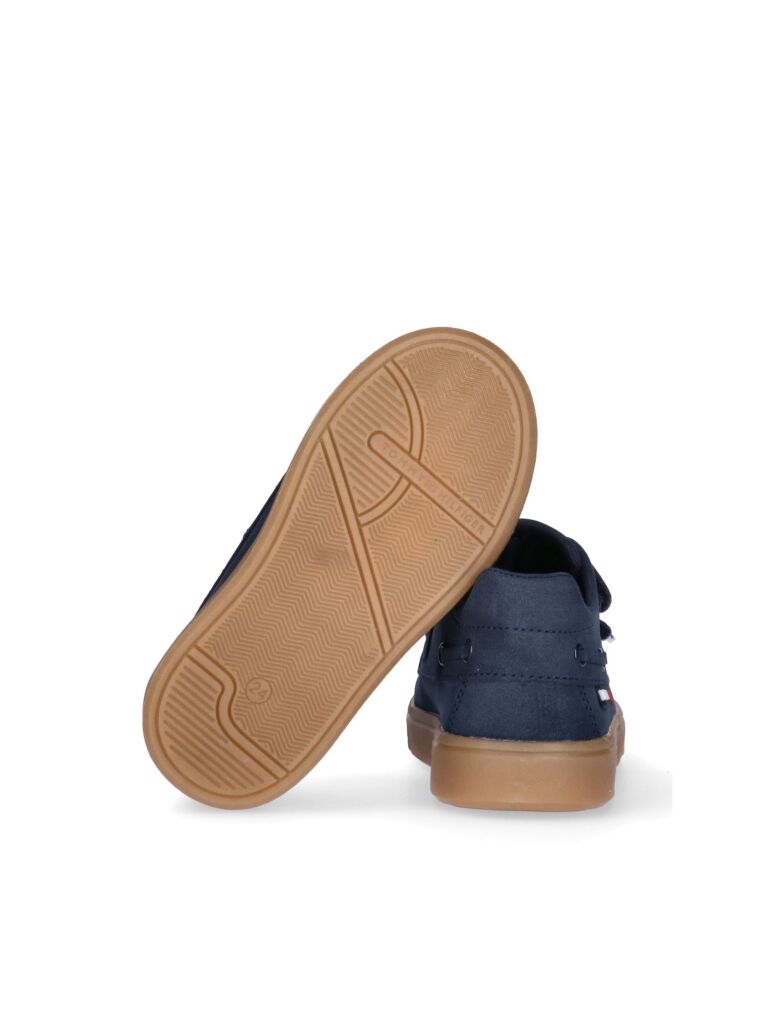 Μπλε Παπούτσια Boat Με Velcro  Παιδί Unisex