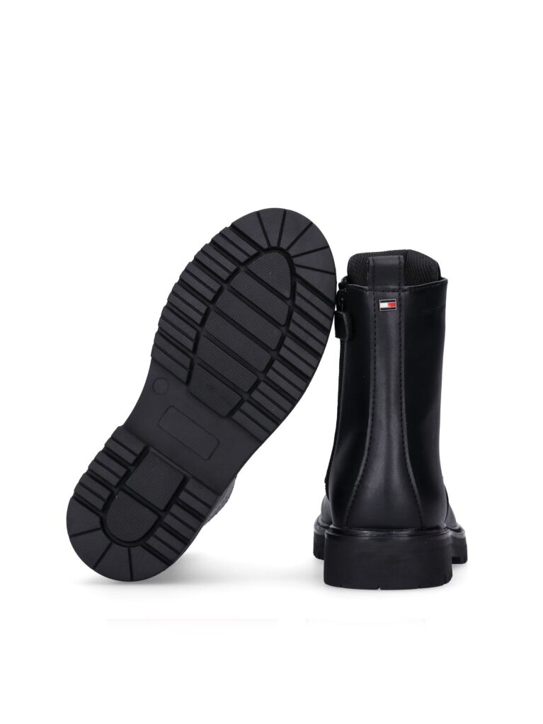 Black Cleat Lace-Up Boots  Girls