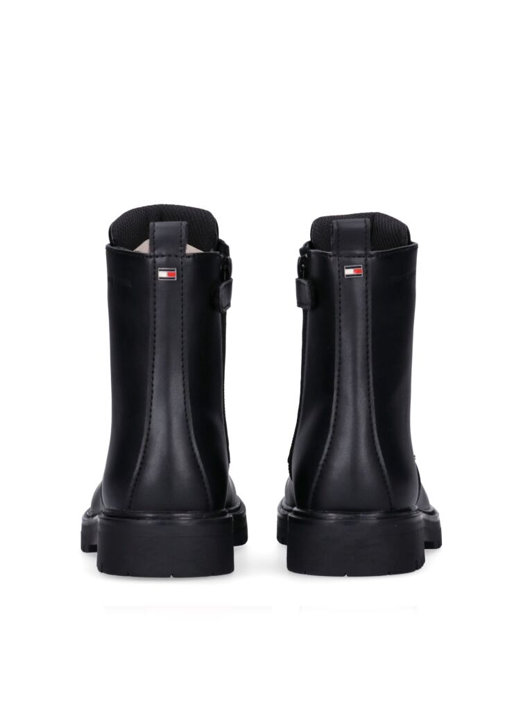 Black Cleat Lace-Up Boots  Girls