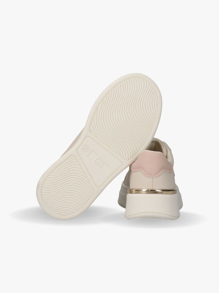 Μπεζ Sneakers Με Μονόγραμμα TH Και Μεταλλική Λεπτομέρεια  Κορίτσια