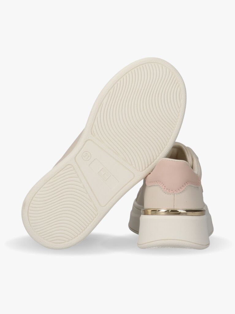Μπεζ Sneakers Με Μονόγραμμα TH Και Μεταλλική Λεπτομέρεια  Κορίτσια
