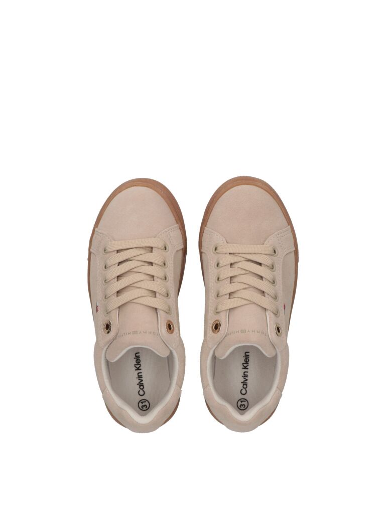 Μπεζ Δετά Σουέτ Sneakers  Κορίτσια