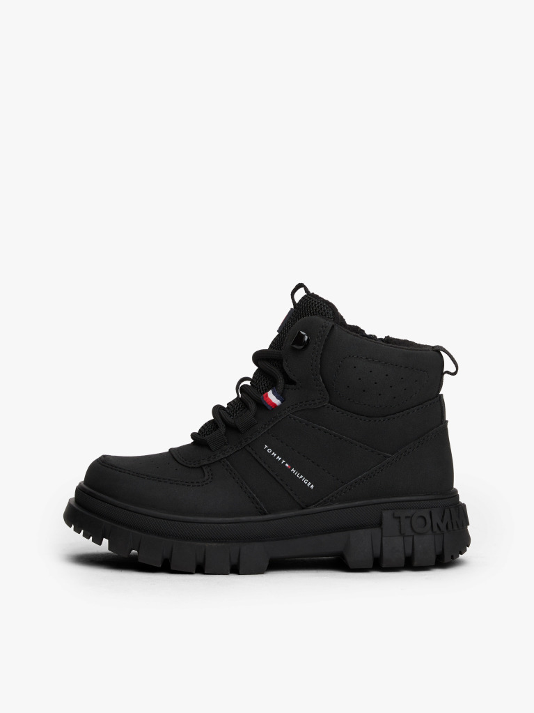 Μαύρο Μποτάκια Με Ανάγλυφο Branding  Παιδί Unisex