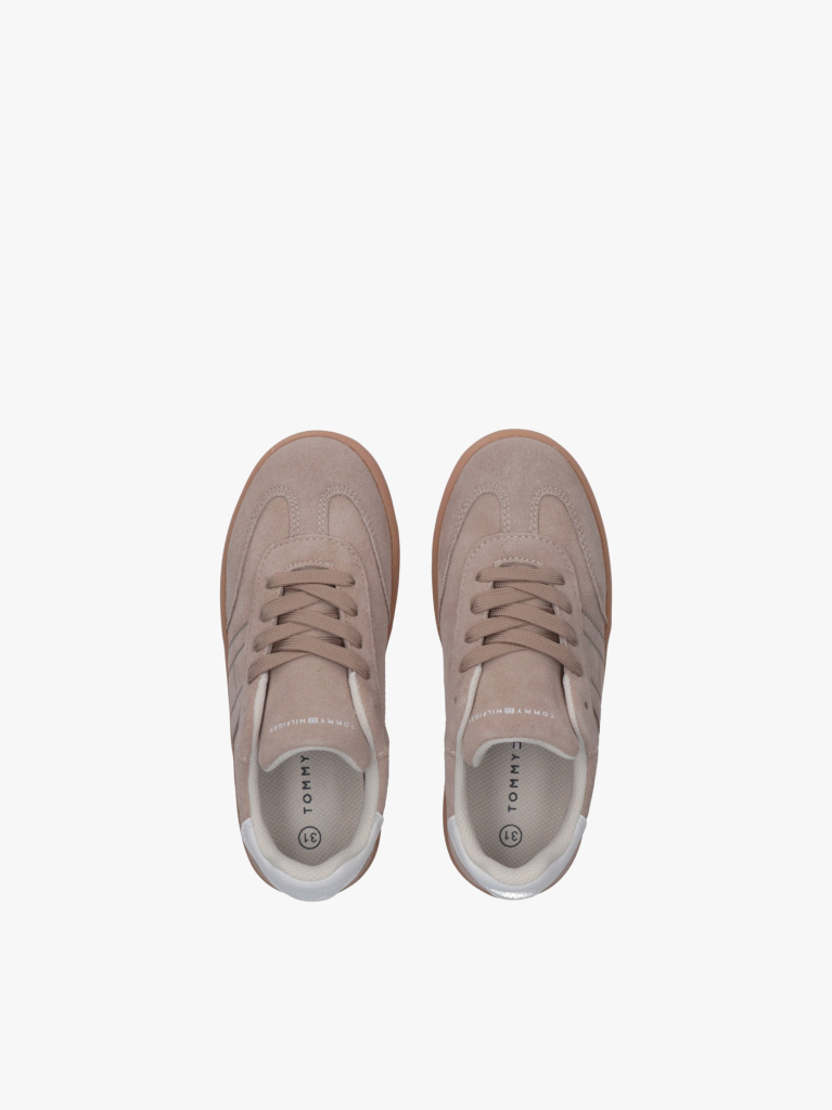 Beige Lace-Up Sneakers  Kids Unisex