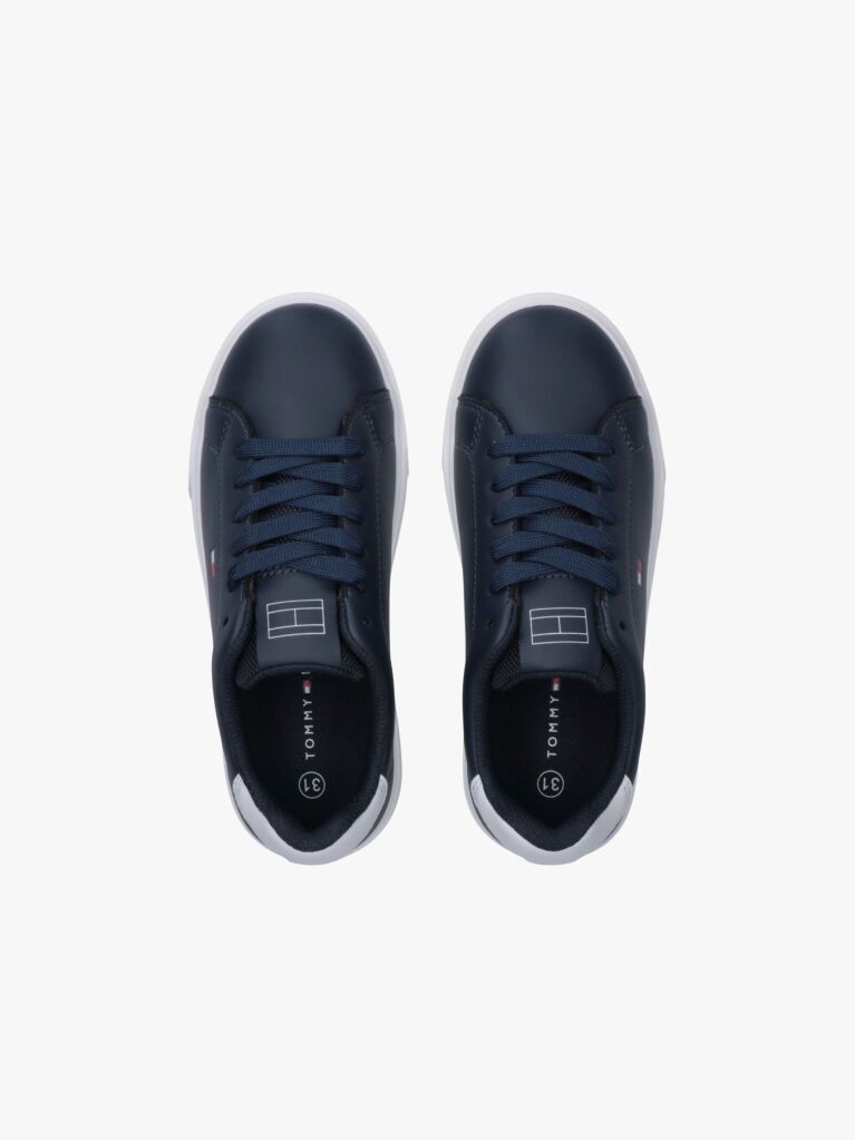 Μπλε Δετά Sneakers Με Κεντητό Σημαιάκι  Παιδί Unisex