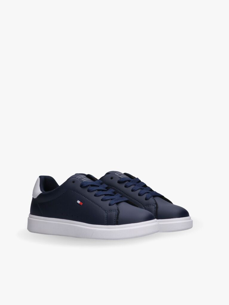 Μπλε Δετά Sneakers Με Κεντητό Σημαιάκι  Παιδί Unisex