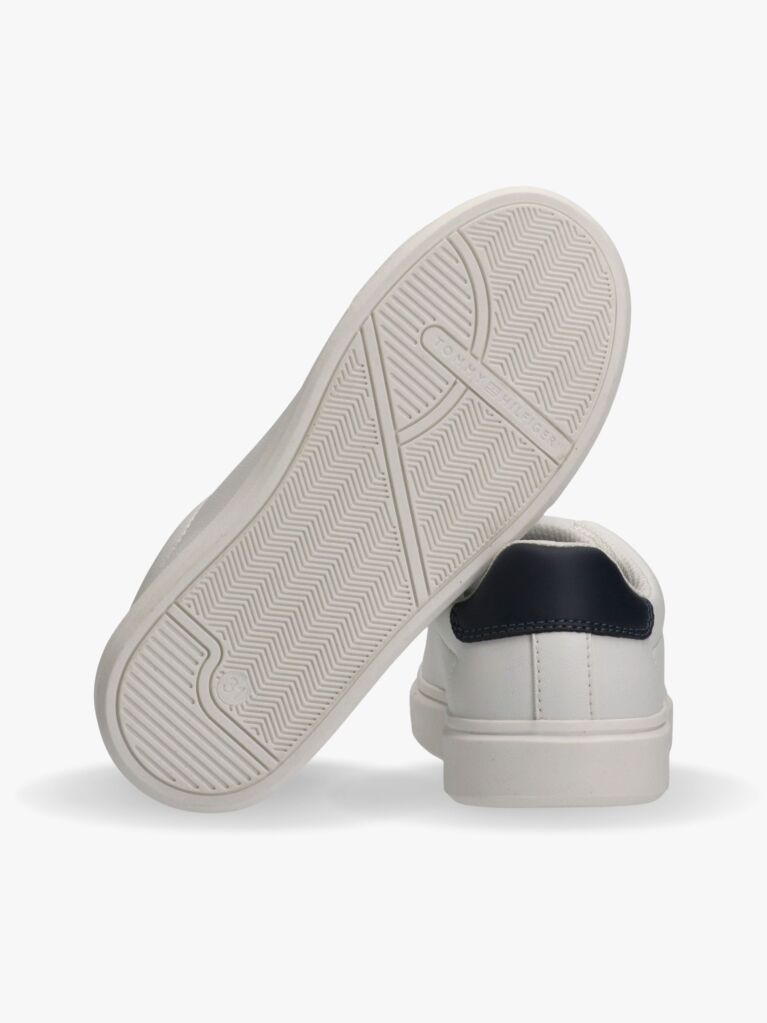 Άσπρο Δετά Sneakers Με Κεντητό Σημαιάκι  Παιδί Unisex