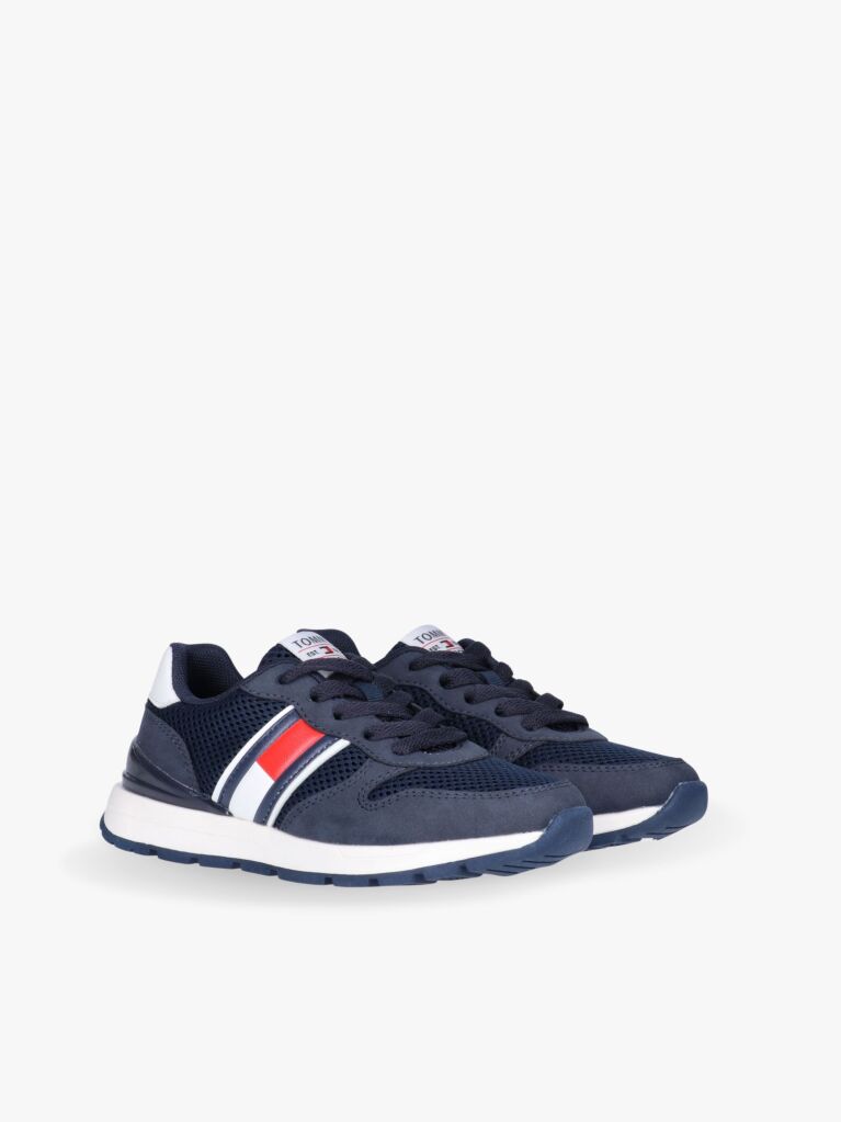 Μπλε Δετά Sneakers Με Χαμηλό Κόψιμο  Παιδί Unisex